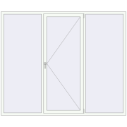 REHAU Brillant-Design 2400x2000 мм Білий (RAL 9016) з двох сторін