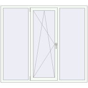 REHAU Euro 70 1800x1600 мм Білий (RAL 9016) з двох сторін