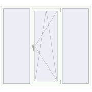 REHAU Brillant-Design 1800x1600 мм Білий (RAL 9016) з двох сторін