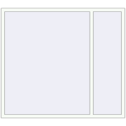 REHAU Euro 70 1800x1600 мм Білий (RAL 9016) з двох сторін