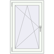 REHAU Euro 60 700x1100 мм Білий (RAL 9016) з двох сторін