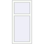 REHAU Euro 60 500x1100 мм Білий (RAL 9016) з двох сторін REHAU Euro 60 500x1100 мм Білий (RAL 9016) з двох сторін