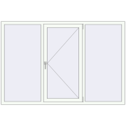 REHAU Euro 70 2006x1350 мм Білий (RAL 9016) з двох сторін