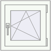 REHAU Euro 60 500x500 мм WALNUT ззовні REHAU Euro 60 500x500 мм WALNUT ззовні