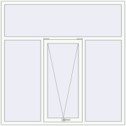 REHAU Euro 70 1800x1800 мм Білий (RAL 9016) з двох сторін