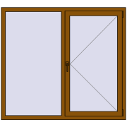 REHAU Euro 70 1500x1350 мм GOLDEN OAK з двох сторін REHAU Euro 70 1500x1350 мм GOLDEN OAK з двох сторін