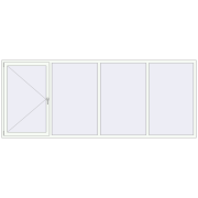 REHAU SYNEGO MD 3500x1400 мм Білий (RAL 9016) з двох сторін REHAU SYNEGO MD 3500x1400 мм Білий (RAL 9016) з двох сторін