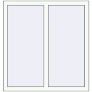 REHAU Euro 60 1007x1052 мм Білий (RAL 9016) з двох сторін