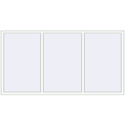 REHAU Euro 70 2499x1300 мм Білий (RAL 9016) з двох сторін