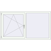 REHAU SYNEGO MD 1730x970 мм Білий (RAL 9016) з двох сторін