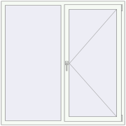 Altest Pony 375 1530x1530 мм RAL 9016 Traffic white з двох сторін