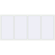 REHAU Euro 60 3000x1400 мм Білий (RAL 9016) з двох сторін REHAU Euro 60 3000x1400 мм Білий (RAL 9016) з двох сторін