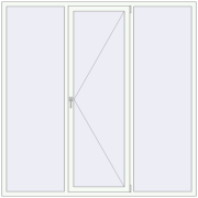 REHAU Brillant-Design 2100x2100 мм Білий (RAL 9016) з двох сторін