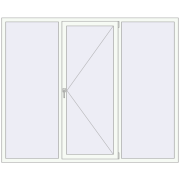 REHAU Euro 60 2200x1800 мм Білий (RAL 9016) з двох сторін REHAU Euro 60 2200x1800 мм Білий (RAL 9016) з двох сторін