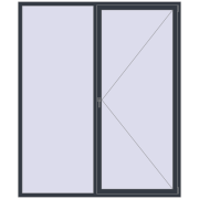 REHAU Brillant-Design 2000x2400 мм ANTHRACITE_GREY_STRUKTURAL з двох сторін REHAU Brillant-Design 2000x2400 мм ANTHRACITE_GREY_STRUKTURAL з двох сторін