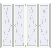 REHAU Euro 60 2000x1800 мм Білий (RAL 9016) з двох сторін