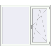 REHAU Euro 60 1450x1180 мм Білий (RAL 9016) з двох сторін