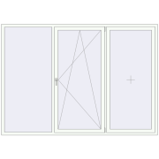 REHAU Euro 60 2600x1850 мм Білий (RAL 9016) з двох сторін