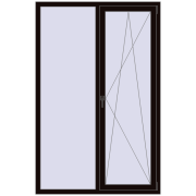 REHAU Brillant-Design 1300x2000 мм BLACK_BROWN з двох сторін