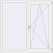 REHAU Euro 60 1450x1450 мм Білий (RAL 9016) з двох сторін REHAU Euro 60 1450x1450 мм Білий (RAL 9016) з двох сторін