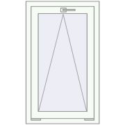 REHAU Euro 60 600x1000 мм Білий (RAL 9016) з двох сторін