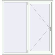 Вікна 1500x1590 мм REHAU Euro 60 Білий (RAL 9016) з двох сторін
