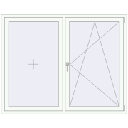 REHAU Euro 70 1700x1350 мм Білий (RAL 9016) з двох сторін