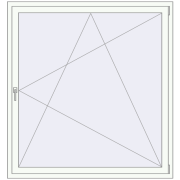 REHAU SYNEGO MD 1500x1600 мм Білий (RAL 9016) з двох сторін