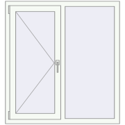 REHAU Euro 60 1110x1190 мм GOLDEN OAK ззовні