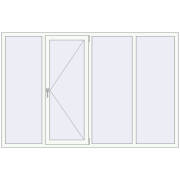 REHAU Euro 60 2300x1500 мм Білий (RAL 9016) з двох сторін REHAU Euro 60 2300x1500 мм Білий (RAL 9016) з двох сторін