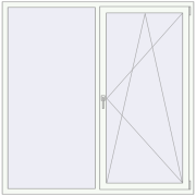 REHAU SYNEGO MD 1730x1735 мм Білий (RAL 9016) з двох сторін REHAU SYNEGO MD 1730x1735 мм Білий (RAL 9016) з двох сторін