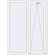 REHAU Euro 60 1100x1500 мм Білий (RAL 9016) з двох сторін