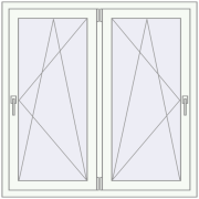 REHAU Euro 60 1200x1200 мм Білий (RAL 9016) з двох сторін