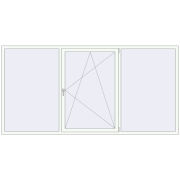 REHAU Euro 70 3000x1500 мм Білий (RAL 9016) з двох сторін REHAU Euro 70 3000x1500 мм Білий (RAL 9016) з двох сторін