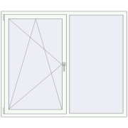 REHAU Euro 70 1700x1430 мм Білий (RAL 9016) з двох сторін