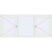 REHAU Brillant-Design 2560x1120 мм Білий (RAL 9016) з двох сторін