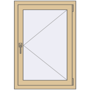 REHAU Euro 60 700x1000 мм RAL 1014 Ivory з двох сторін