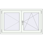 REHAU Euro 70 1200x700 мм Білий (RAL 9016) з двох сторін