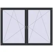 Altest Pony 375 2380x1725 мм RAL 9011 Graphite black з двох сторін