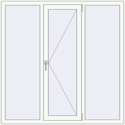 REHAU Euro 60 1500x1500 мм Білий (RAL 9016) з двох сторін REHAU Euro 60 1500x1500 мм Білий (RAL 9016) з двох сторін