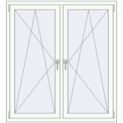 REHAU Euro 70 1300x1430 мм Білий (RAL 9016) з двох сторін