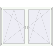 REHAU Euro 60 2000x1500 мм Білий (RAL 9016) з двох сторін