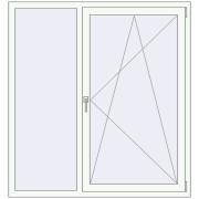 REHAU Brillant-Design 1400x1500 мм Білий (RAL 9016) з двох сторін