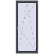 REHAU Euro 70 900x2100 мм ANTHRACITE_GREY_STRUKTURAL з двох сторін