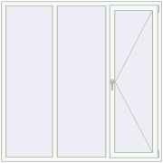 REHAU Euro 60 1800x1800 мм Білий (RAL 9016) з двох сторін