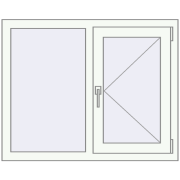 REHAU Euro 60 1000x800 мм Білий (RAL 9016) з двох сторін