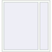 REHAU Brillant-Design 1300x1380 мм Білий (RAL 9016) з двох сторін