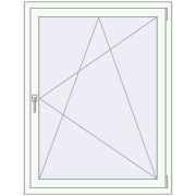 REHAU Euro 60 1005x1300 мм WALNUT ззовні