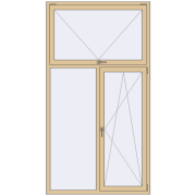 REHAU Brillant-Design 1300x2400 мм RAL 1014 Ivory з двох сторін