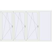 REHAU SYNEGO MD 3000x1800 мм Білий (RAL 9016) з двох сторін